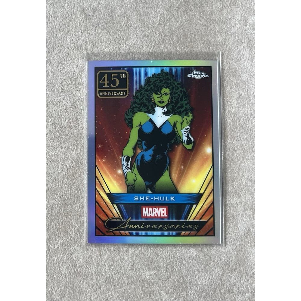 2025 Topps Chrome Marvel Anniversaries She-Hulk 45th Anniversary MA-14 Refractor